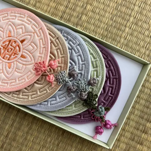 Korean Traditional Quilted Tea Coaster 5P Set