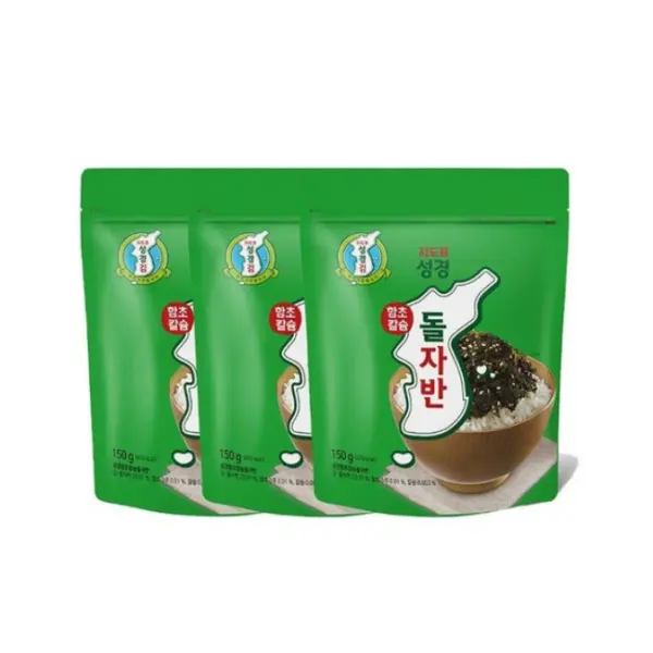 Jidopyo Seonggyeong Kim Hamcho Calcium Seasoned Seaweed Flakes 150g x 3 Bags