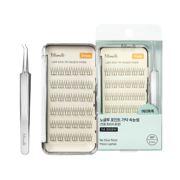 Fillimilli No Glue Point Piece Lashes 04 Crown W 9mm