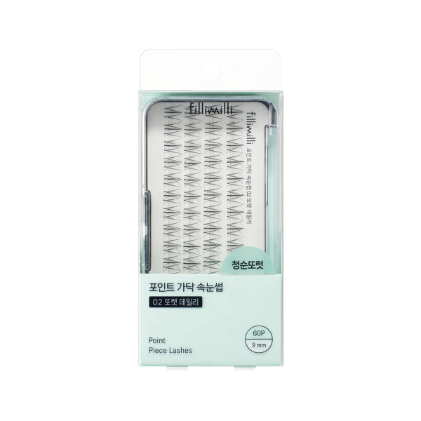 Fillimilli Point Piece Lashes 02 CLEAR DAILY 9mm (60P)