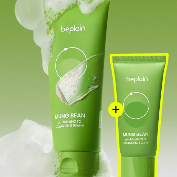 Beplain Mung Bean pH Balanced Cleansing Foam 160ml Set (+40ml)
