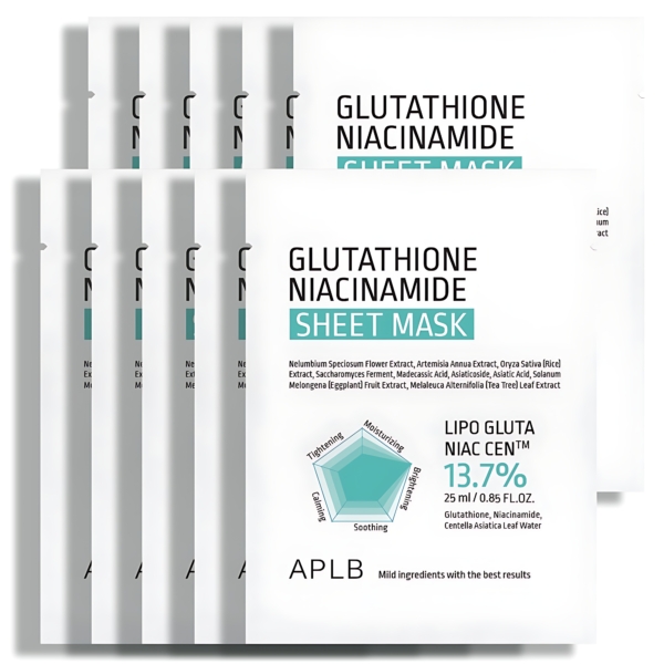 APLB Glutathione Niacinamide Sheet Mask 25ml*10ea