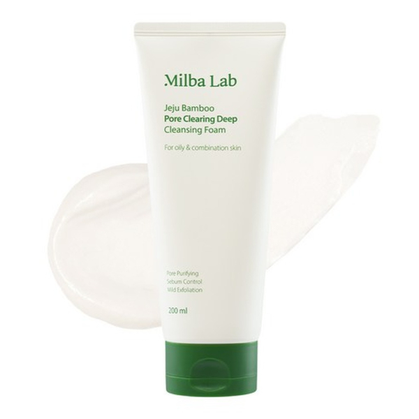 Milba Lab Jeju Bamboo Pore Clearing Deep Cleansing Foam 200ml (For oily & Combination Skin)