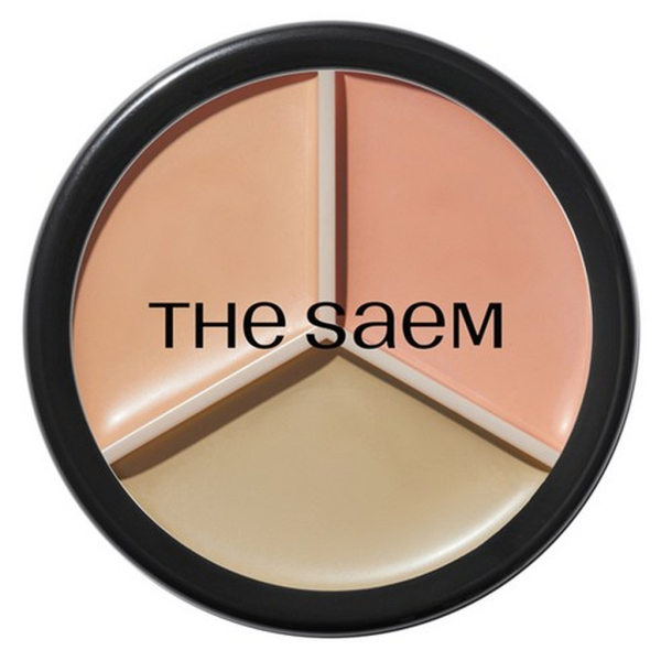 The SAEM Cover Perfection Triple Pot Concealer 13.5g 01 Correct Beige