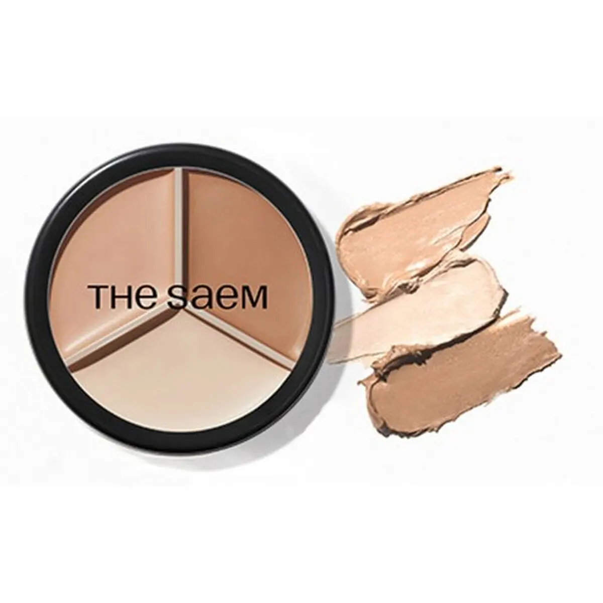 The SAEM Cover Perfection Triple Pot Concealer 13.1g 02 Contour Beige