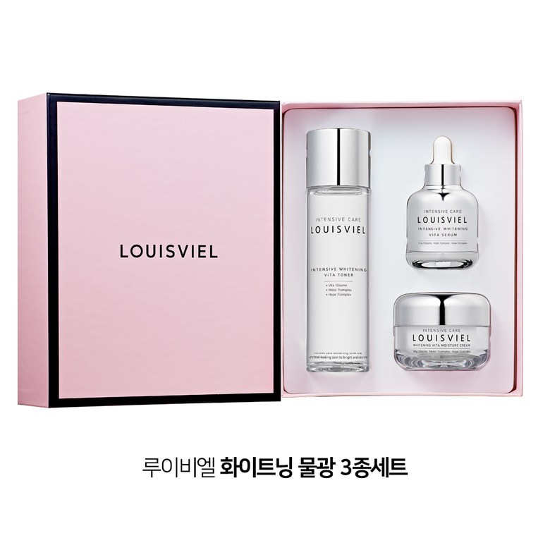 Louis Biel Intensive Whitening Moisture 3-Piece Skincare Set Details