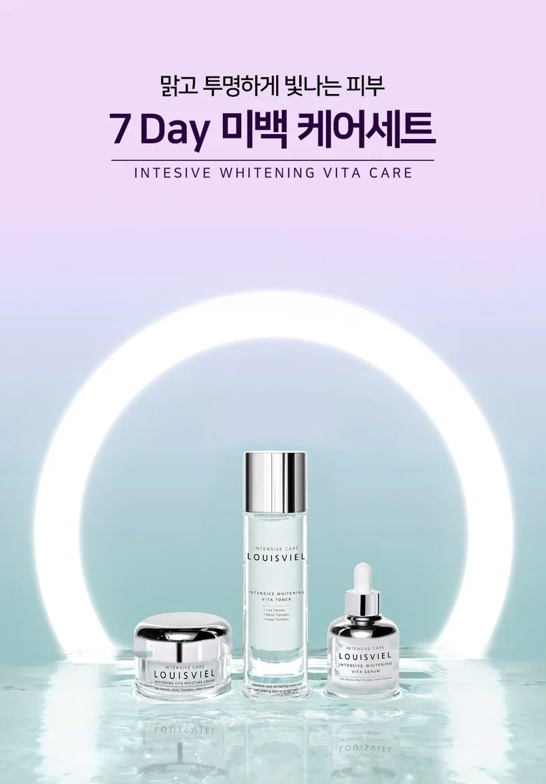 Louis Biel Intensive Whitening Moisture 3-Piece Skincare Set Details