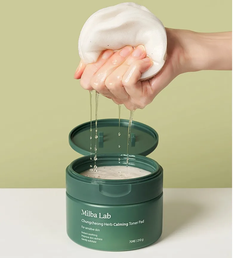 Milba Lab Chungcheong Herb Soothing Toner Pad 70 Pads 210g - Image 4