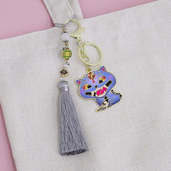 Nabillera Traditional Pattern Hojakdo(Magpie and Tiger Painting) Eco Bag with Hojakdo Keyring