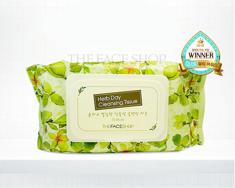 The Face Shop Herb Day Cleansing Tissue 70Sheets