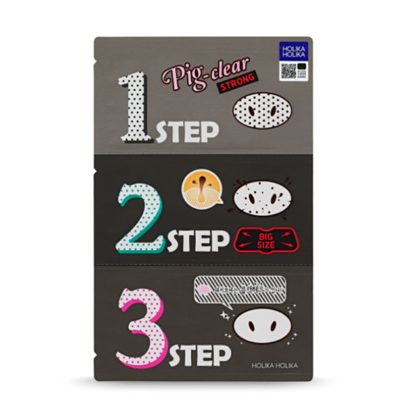 HOLIKA HOLIKA Pig Clear Blackhead 3-STEP Kit Strong Nose Pack 4pack