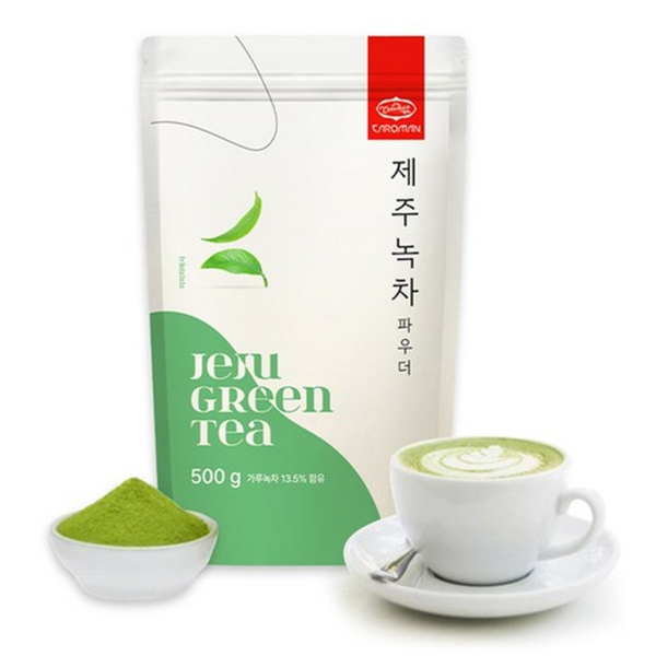 CAROMANG Jeju Green Tea Latte Powder 500g