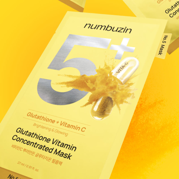 NUMBUZIN No.5 Glutathione Vitamin Concentrated Mask 27ml x 5sheets