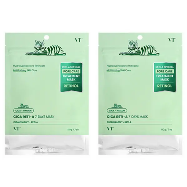 VT COSMETICS Cica Reti-A 7 Days Mask 7sheets+7sheets