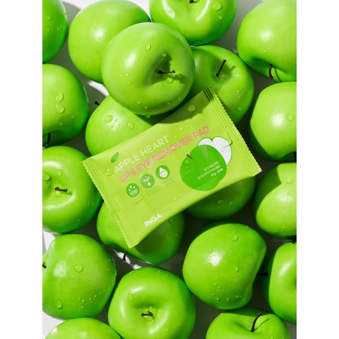 INGA Apple Heart Lip & Eye Remover Pad 30p - Image 2
