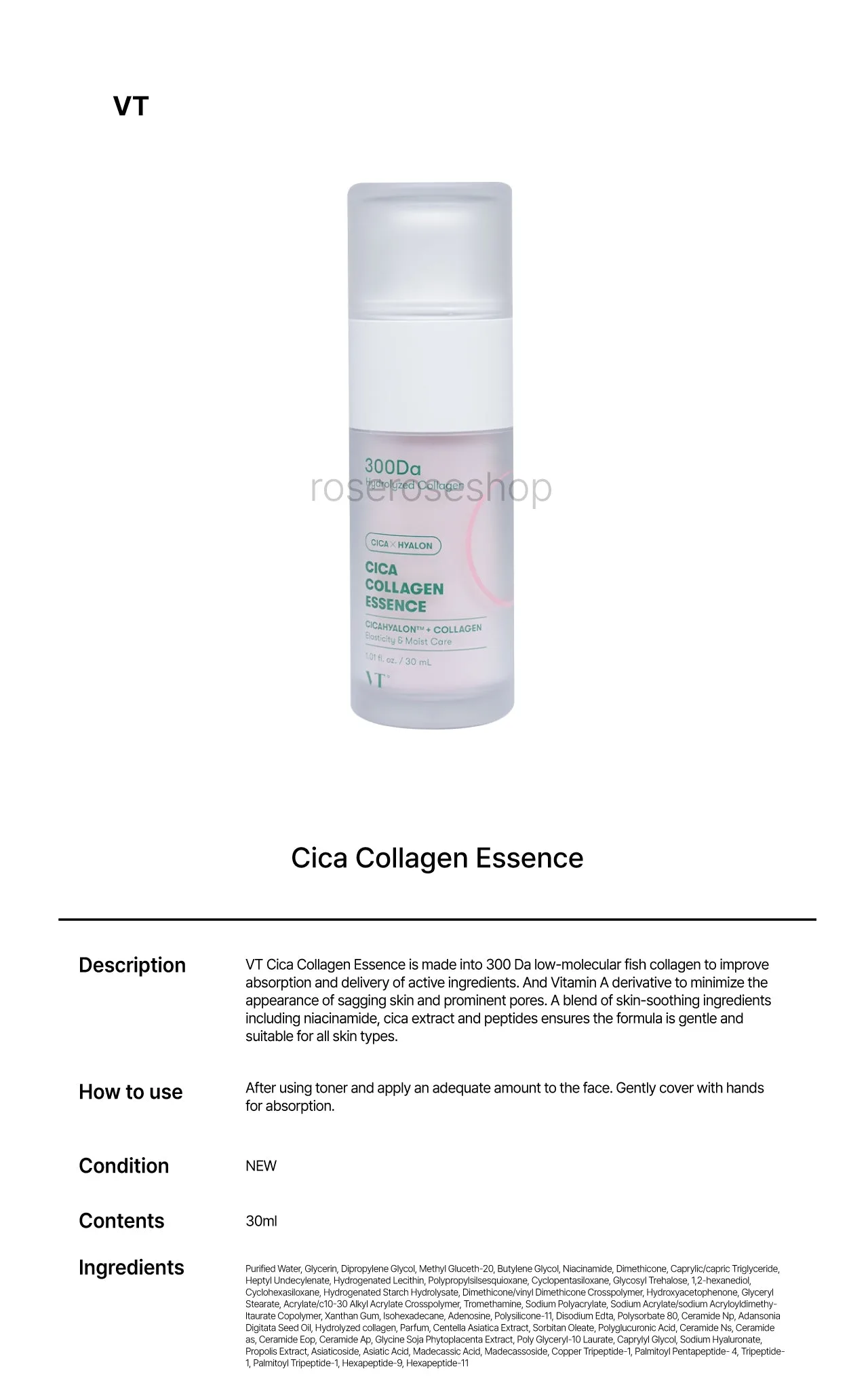 VT Cica Collagen Mask 30 Sheets - Image 6