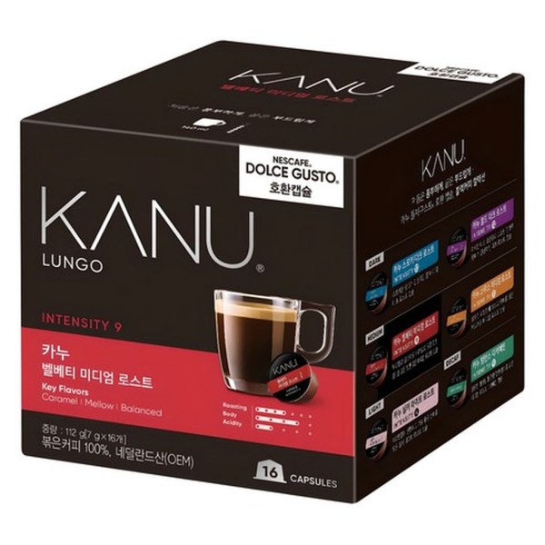 KANU Velvety Medium Roast Dolce Gusto Compatible Capsules 16ct