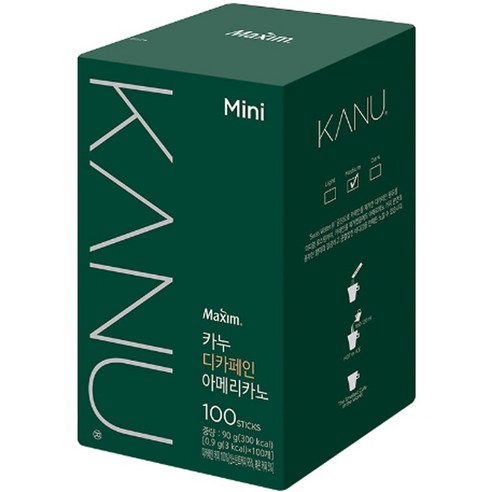 KANU Decaf Mini Americano Coffee Sticks 100 Count