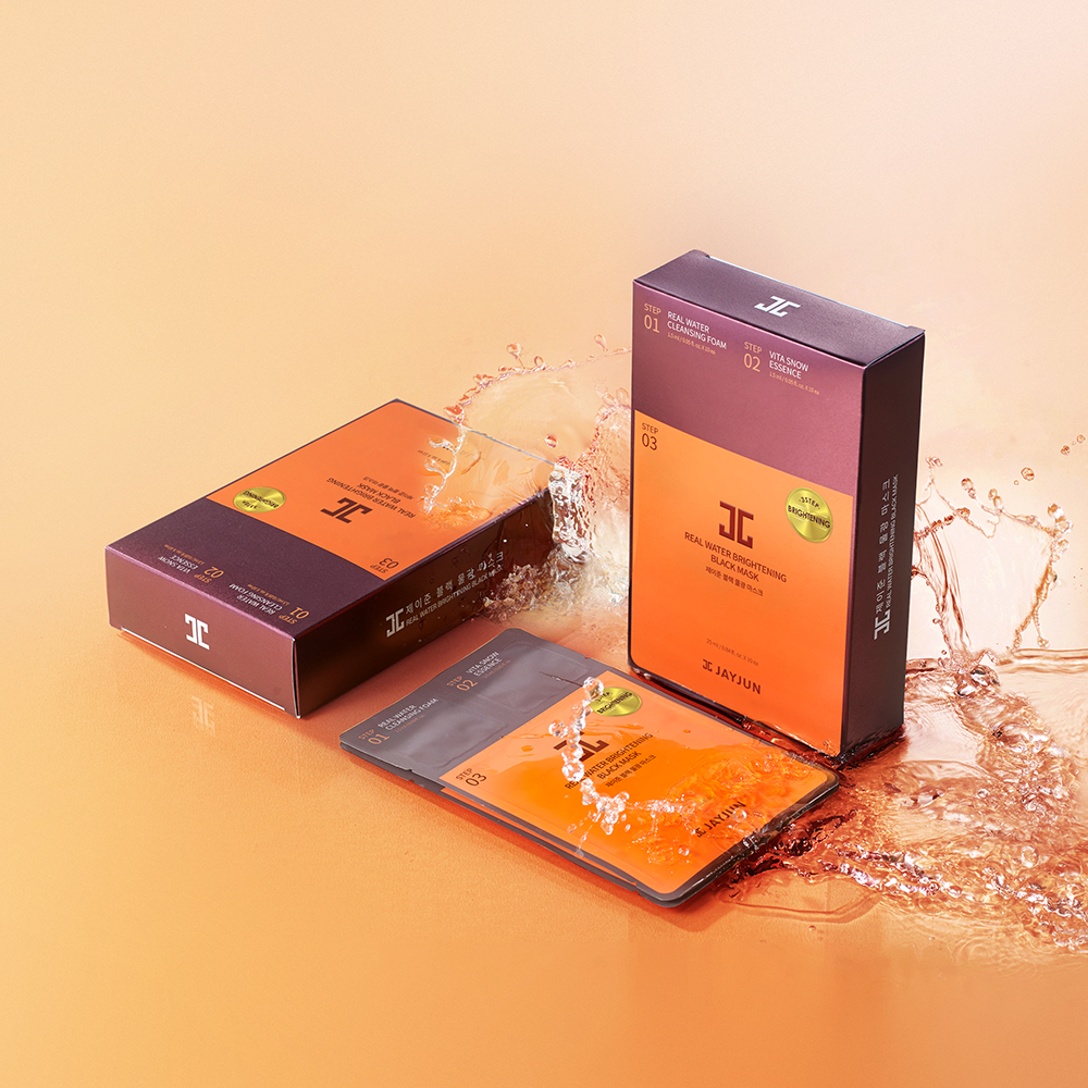 JAYJUN Real Water Brightening Black Mask 25 ml x 10ea - Image 2