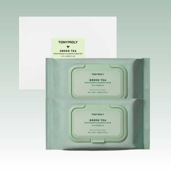 TONY MOLY Green Tea Hydrating Hypoallergenic Cleansing Tissues 100 Sheets x 2pack