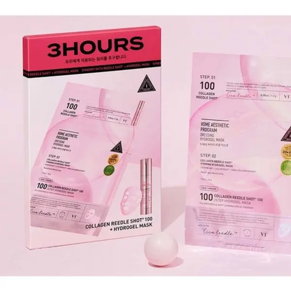 VT COSMETICS Collagen Reedle Shot 100 2 Step Mask 4 Sheets