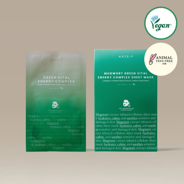 AXIS-Y 61% Mugwort Green Vital Energy Complex Sheet Mask 5sheets