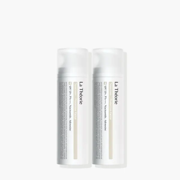 La Theorie 0% Fatty Acid Sunscreen 50ml+50ml - For Acne-Prone, Dehydrated, and Sensitive Skin