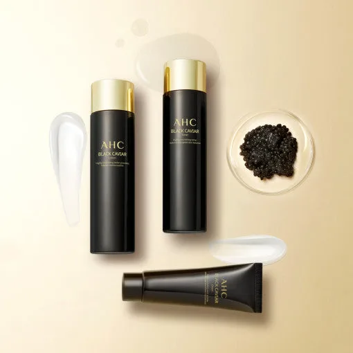 AHC Black Caviar Youth Ritual Set (Lotion 140ml, Toner 140ml, Cream 50g, Ampoule 50ml & Eyecream 30ml)