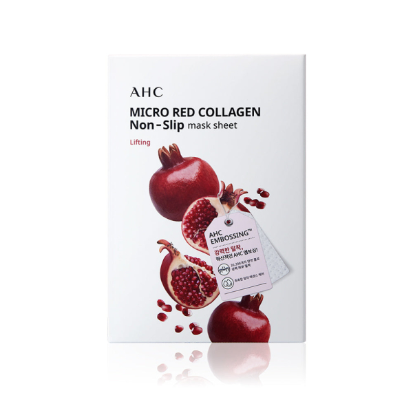 AHC Micro Red Collagen Non-Slip Mask Sheets 33ml x 10ea