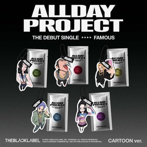 ALLDAY PROJECT - The Debut Single Album FAMOUS (CARTOON ver.) (Random Ver.)