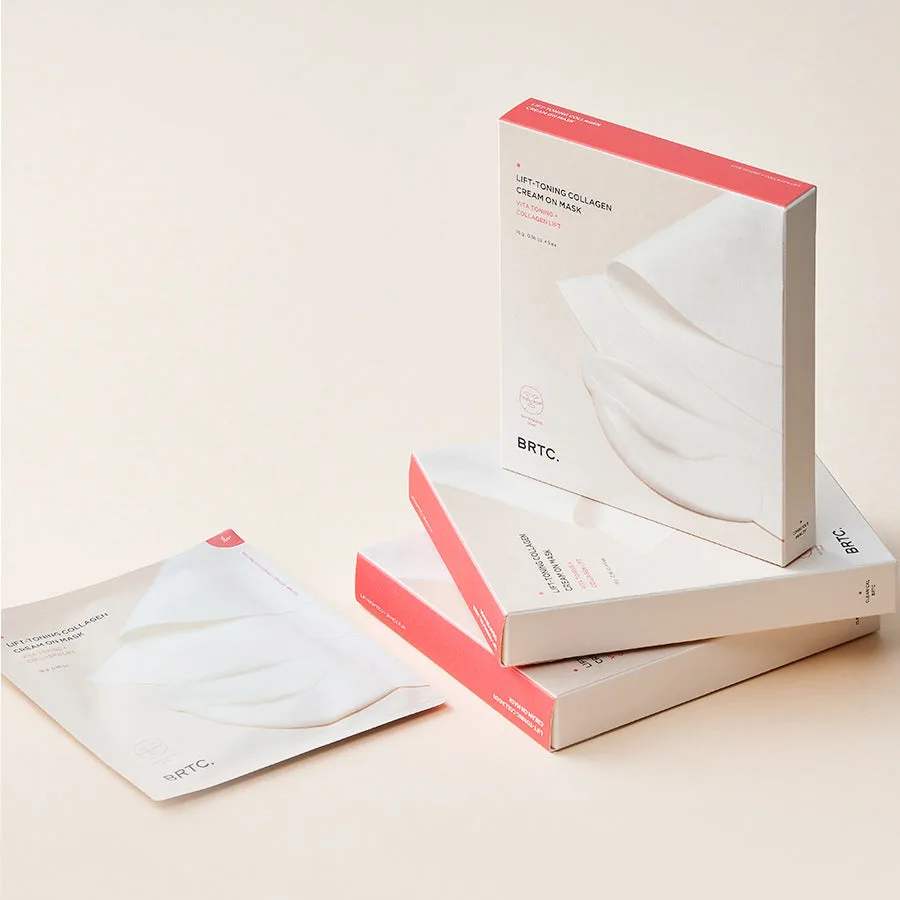 BRTC Lifting Toning Collagen Cream On Mask 5 Sheets - Image 3