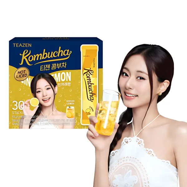 TEAZEN Kombucha Ginger Lemon 30 Sticks
