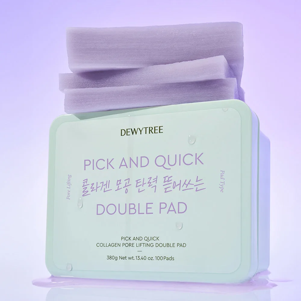 DEWYTREE Pick & Quick Collagen Pore Elasticity Tear-Off Double Pad 100 sheets