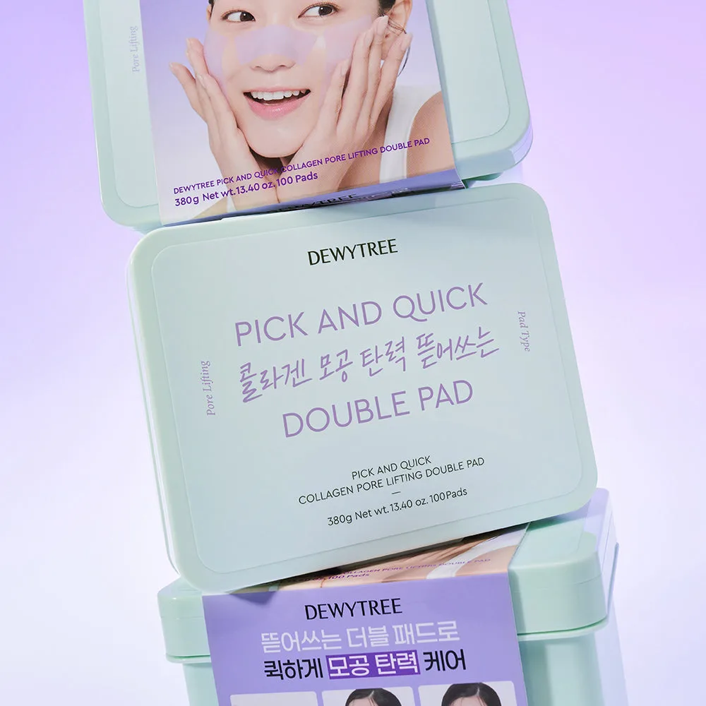 DEWYTREE Pick & Quick Collagen Pore Elasticity Tear-Off Double Pad 100 sheets - Image 3