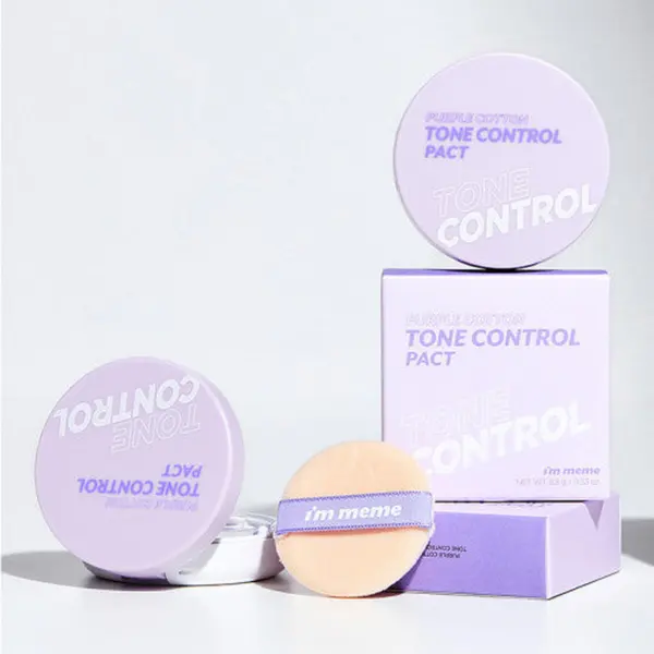 I'M MEME Purple Cotton Tone Control Pact 9.5g