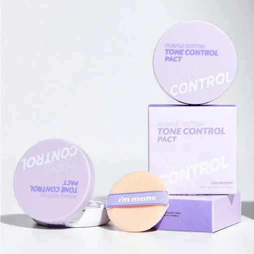 I'M MEME Purple Cotton Tone Control Pact 9.5g