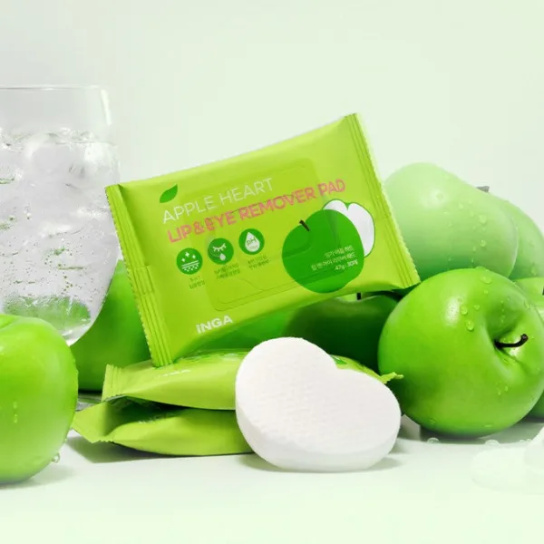 INGA Apple Heart Lip & Eye Remover Pad 30p