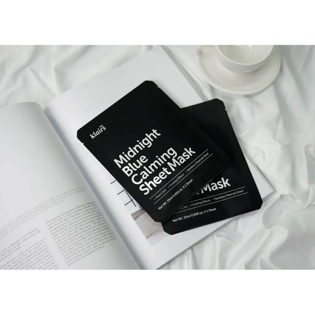 KLAIRS Midnight Blue Calming Sheet Mask 10sheets*25ml - Image 4