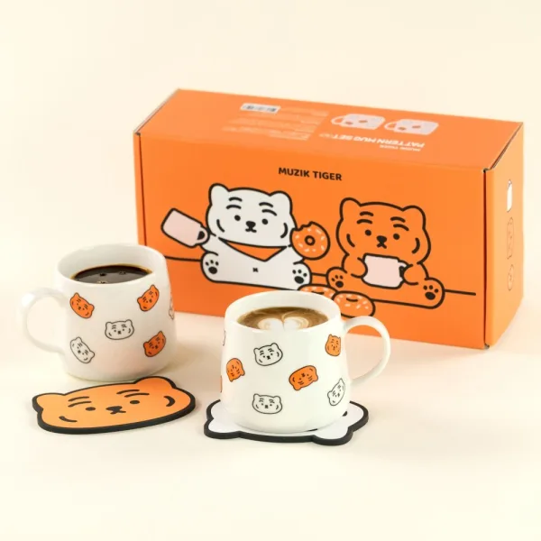MUZIK TIGER Pattern Mug Cup 2p Set
