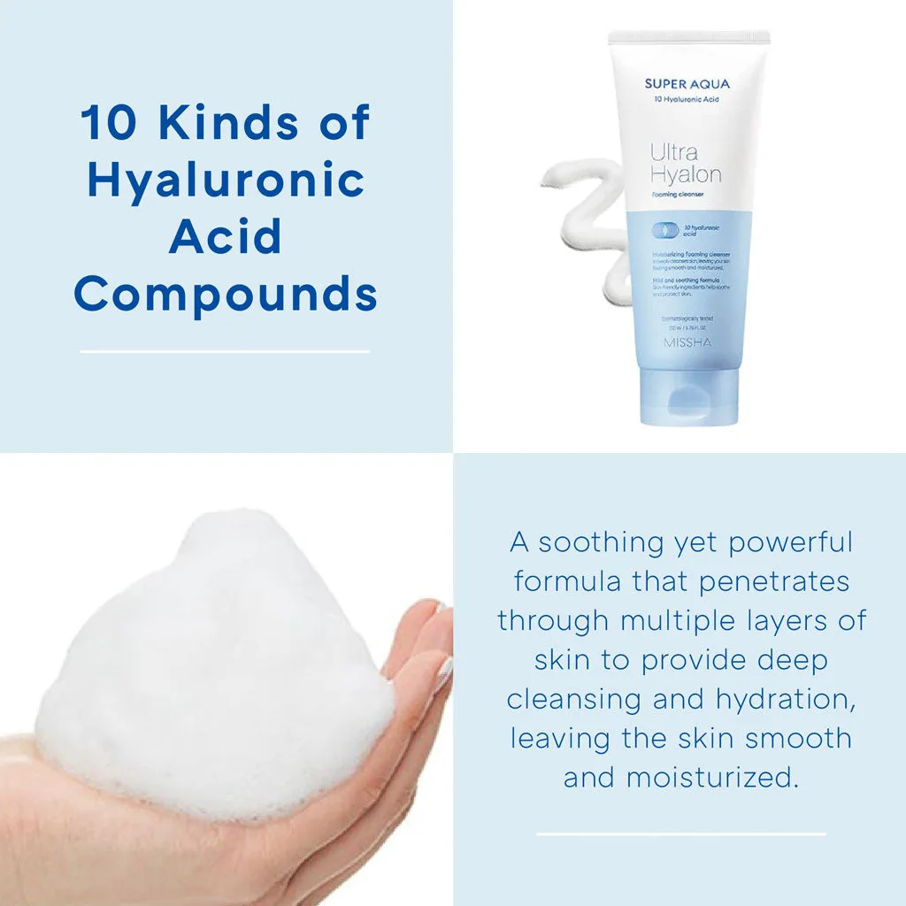 MISSHA Super Aqua Ultra Hyalron Foaming Cleanser 200ml