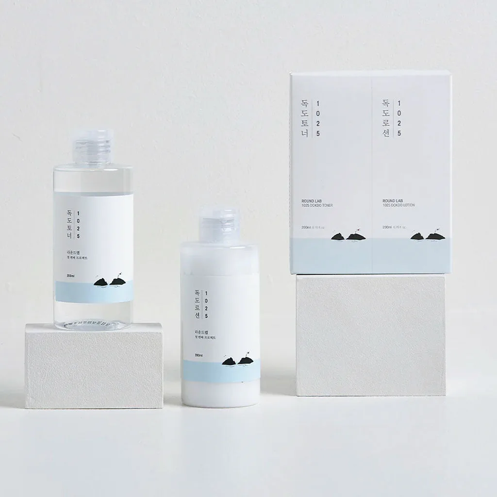 ROUND LAB 1025 Dokdo Toner 200ml+ Lotion 200ml Special Set - Image 2