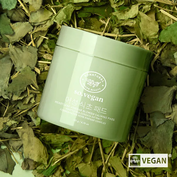 SO NATURAL So Vegan Heartleaf Vinegar Blemish Calming Pads 70p 135g