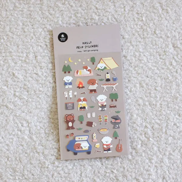 SUATELIER Let's Go Camping Stickers