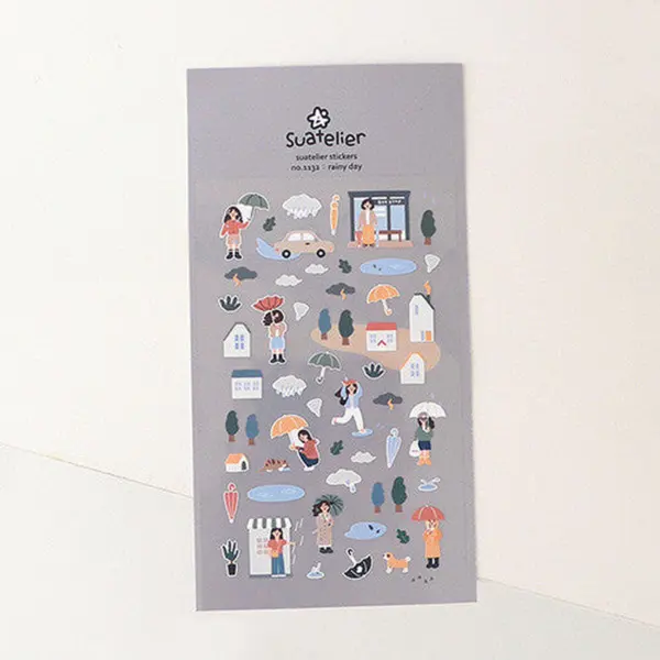 SUATELIER Rainy Day Stickers