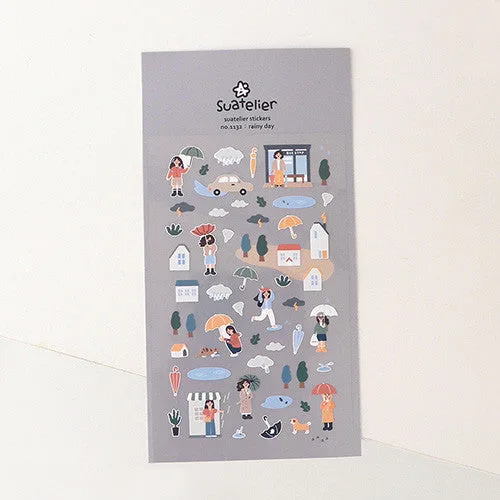 SUATELIER Rainy Day Stickers