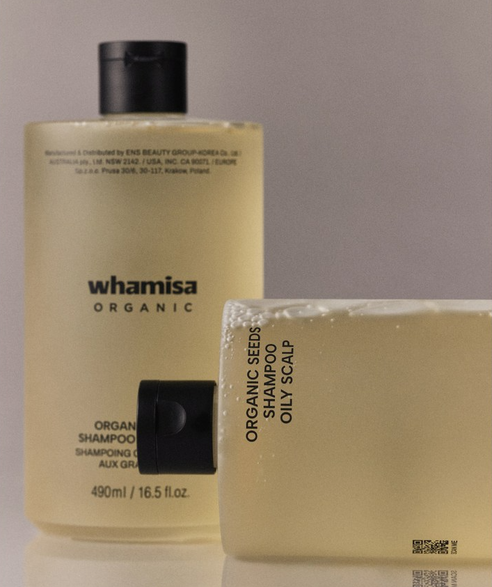 WHAMISA Organic Seeds Shampoo Oily Scalp 490ml - Image 2