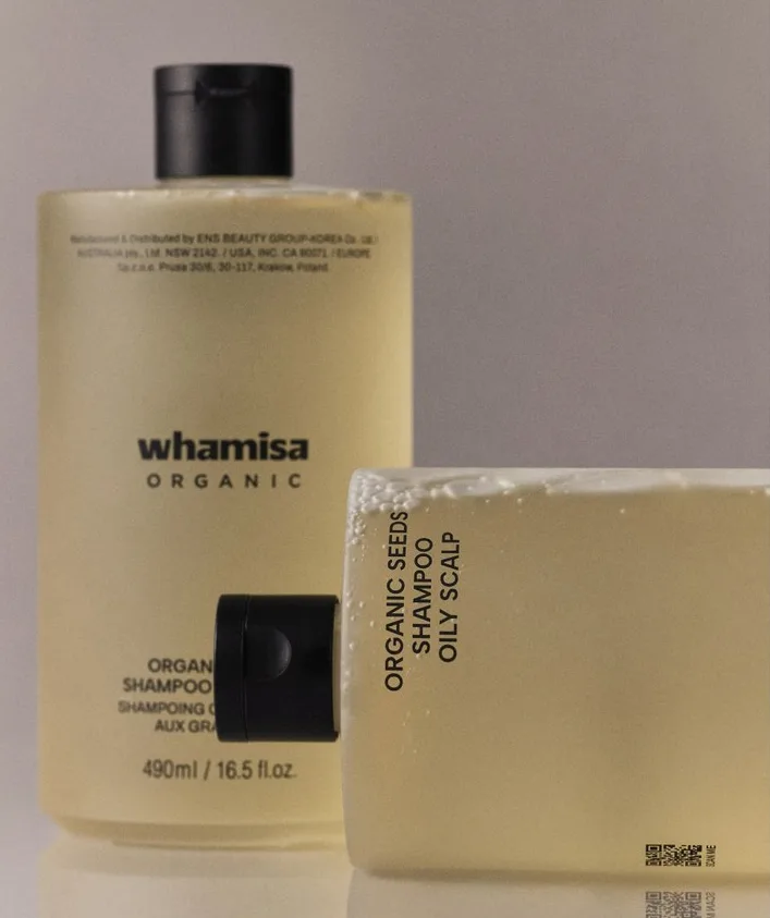 WHAMISA Organic Seeds Shampoo Oily Scalp 490ml - Image 2