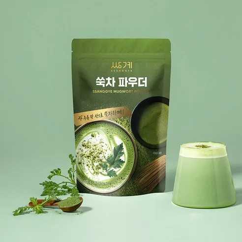 Ssanggye Mugwort Tea Latte Powder 500g - Image 2