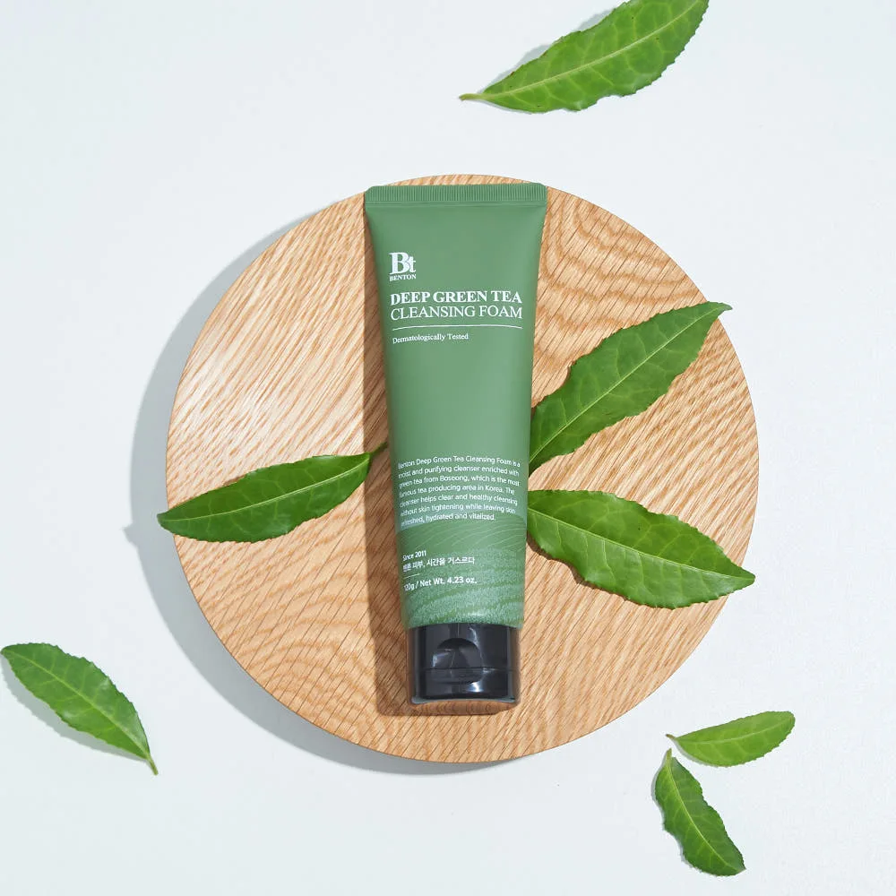 BENTON Deep Green Tea Cleansing Foam 120g - Image 3