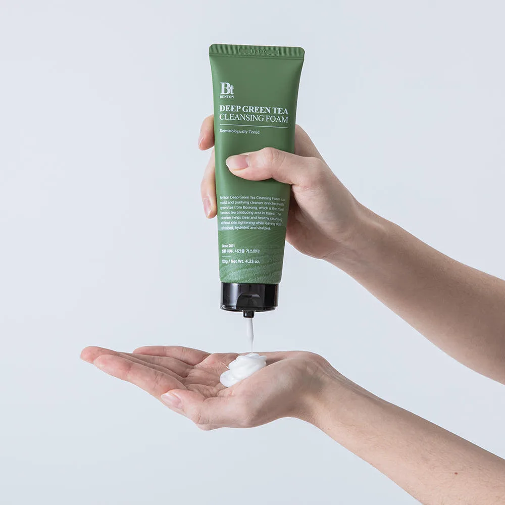 BENTON Deep Green Tea Cleansing Foam 120g - Image 4